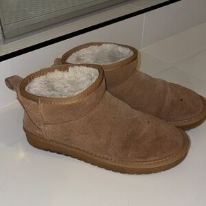 Cozy Tan Suede Ankle Boots